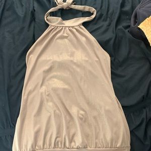 Small gold shimmer halter top